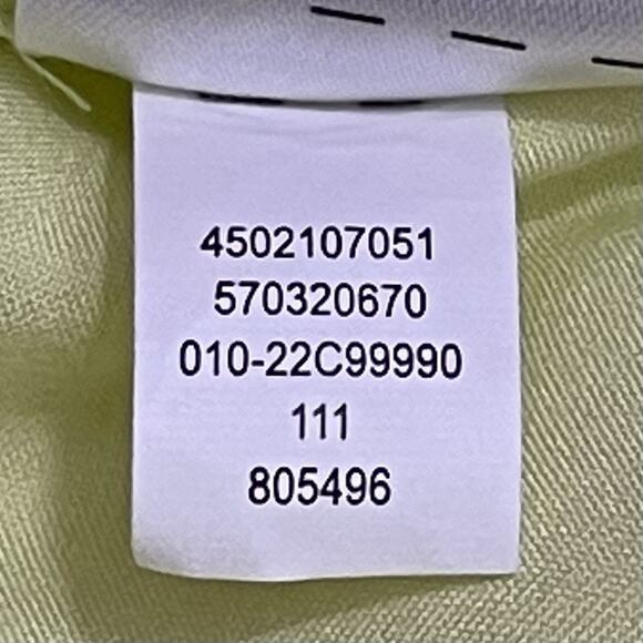 Chicos Top Womens 3 US 16/18 Butter Yellow Button Up Collared Slit Short Sleeve - Picture 11 of 12